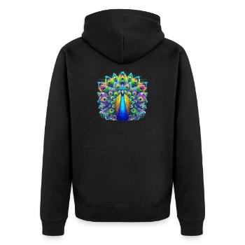 Paon - Veste à capuche bio Premium Unisexe - noir - Dos - Nico (187cm)