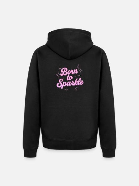 Né pour briller / Y2K Statement Design - Veste à capuche bio Premium Unisexe - noir