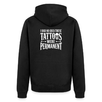 Tattoos Were Permanent - Unisex Premium Organic Zip Hoodie - black - Back - Nico (187cm)