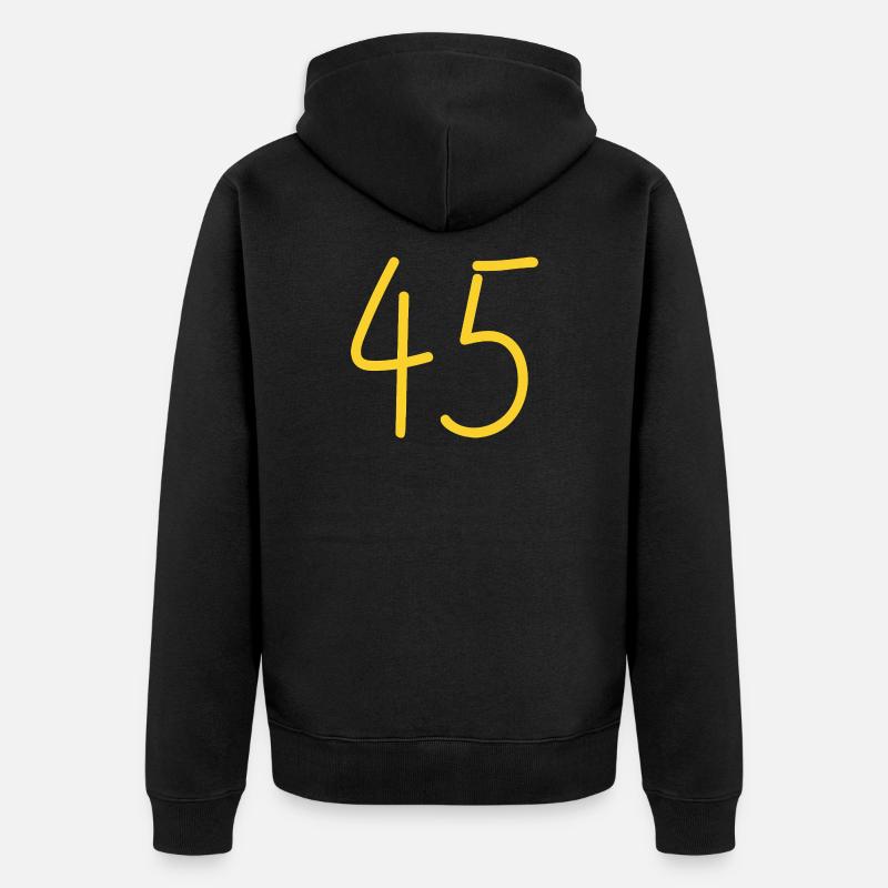45 - Veste à capuche bio Premium Unisexe - noir