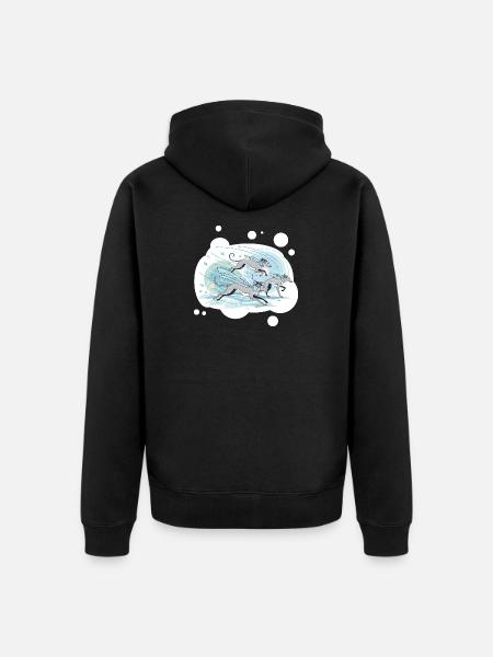Greyhounds - Veste à capuche bio Premium Unisexe - noir