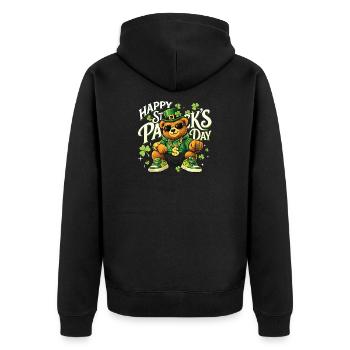 Joyeux St Patrick’s Day Fierté irlandaise - St. Paddys - Veste à capuche bio Premium Unisexe - noir - Dos - Nico (187cm)