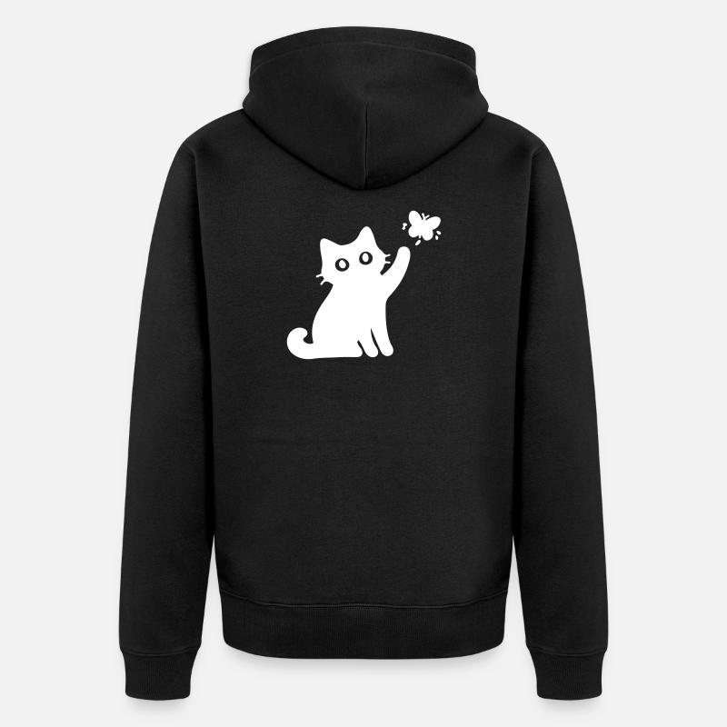 Chat mignon - Veste à capuche bio Premium Unisexe - noir