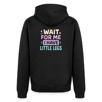 Cute Saying Humor Meme Funny Gift Idea - Unisex Premium Organic Zip Hoodie - black - Back - Nico (187cm)