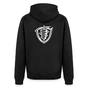 Kebab symbol - Unisex Premium Organic Zip Hoodie - black - Back - Nico (187cm)