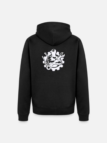 Screwdriver power in gear design - Unisex Premium Organic Zip Hoodie - black