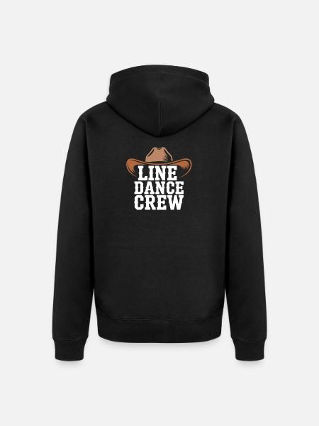 Line Dance Crew Cowboy Hat - Unisex Premium Bio Zip Hoodie - Schwarz