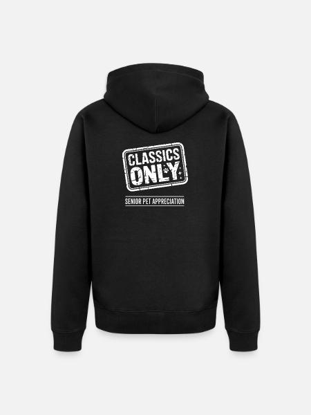 Classics Only: Senior Pet Appreciation - Unisex Premium Organic Zip Hoodie - black