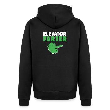 Lift - Unisex Premium Organic Zip Hoodie - black - Back - Nico (187cm)
