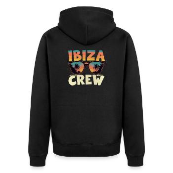 Équipage Ibiza - Veste à capuche bio Premium Unisexe - noir - Dos - Nico (187cm)