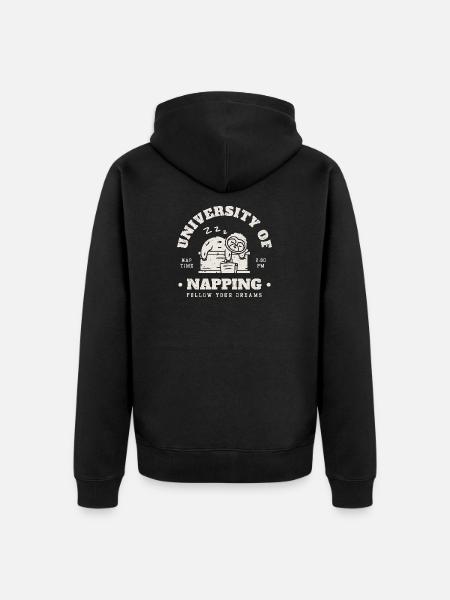 University of Napping - Unisex Premium Organic Zip Hoodie - black