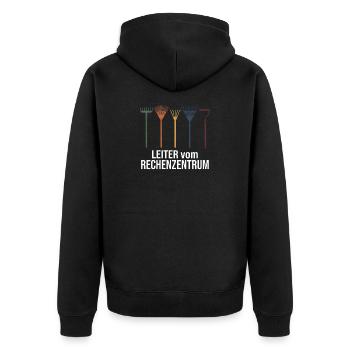 Programmierer Stundenlohn Rechenzentrum - Unisex Premium Bio Zip Hoodie - Schwarz - Hinten - Nico (187cm)