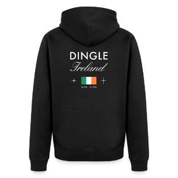 Dingle Ireland Coordinate Souvenir de voyage - Veste à capuche bio Premium Unisexe - noir - Dos - Nico (187cm)