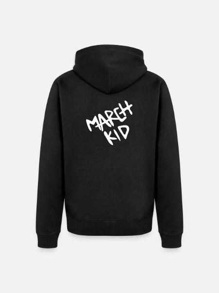 Geboren im März Graffiti - Unisex Premium Bio Zip Hoodie - Schwarz