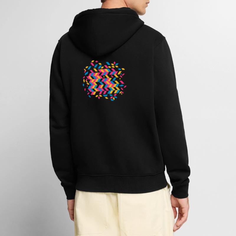 A herringbone pattern Unisex Premium Organic Zip Hoodie