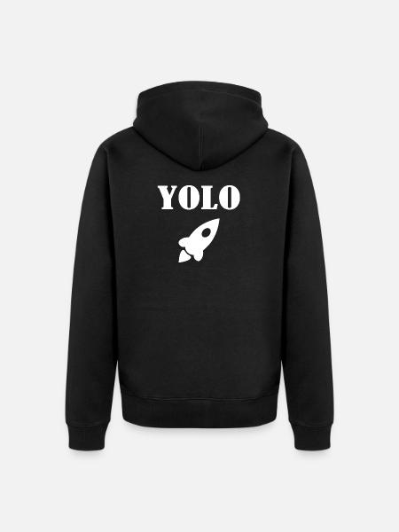 Yolo - Unisex Premium Organic Zip Hoodie - black