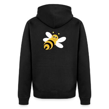 Bee Bee Beekeeper Gift Christmas - Unisex Premium Organic Zip Hoodie - black - Back - Nico (187cm)