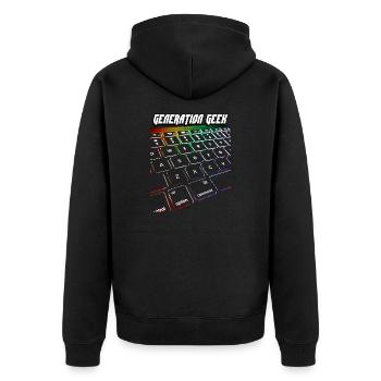 GENERATION GEEK - Veste à capuche bio Premium Unisexe - noir - Dos - Nico (187cm)