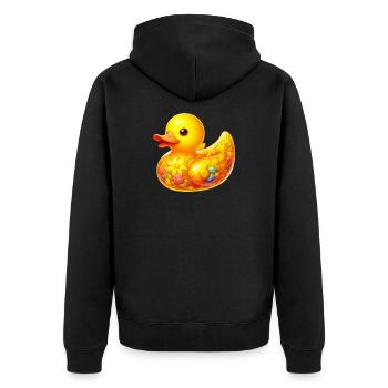Caneton Canard Canard - Veste à capuche bio Premium Unisexe - noir - Dos - Nico (187cm)