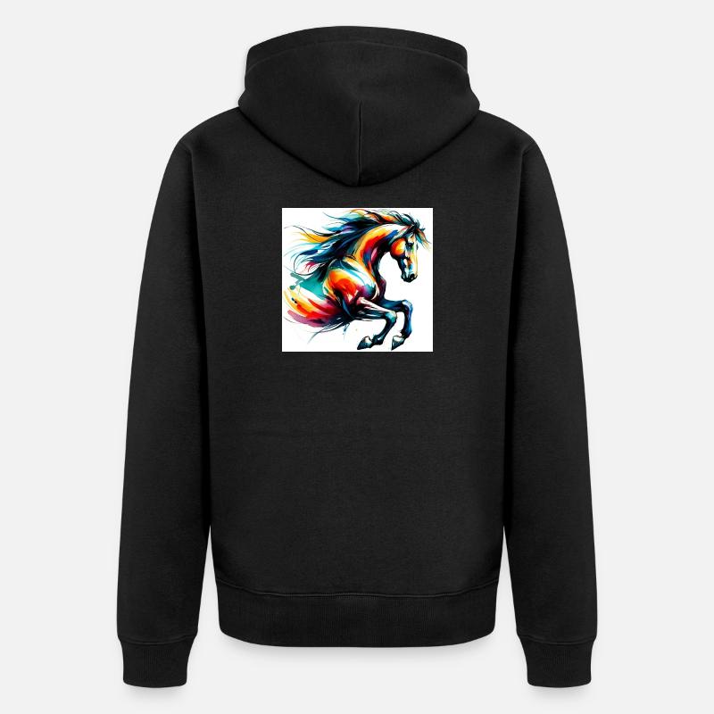 Cheval - Veste à capuche bio Premium Unisexe - noir