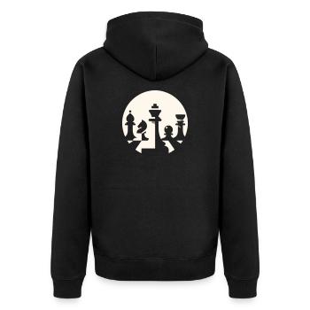 Résumé d’échecs - Veste à capuche bio Premium Unisexe - noir - Dos - Nico (187cm)