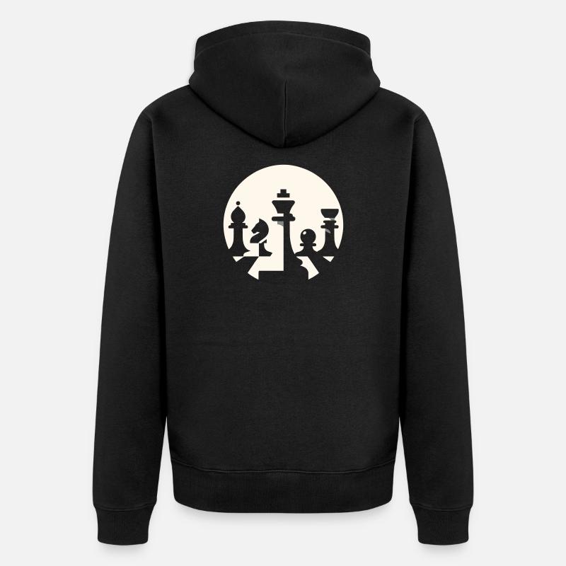Résumé d’échecs - Veste à capuche bio Premium Unisexe - noir