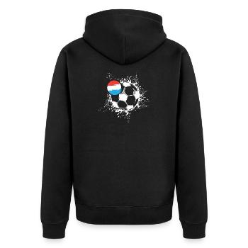 Football Pays-Bas Ball Blast Fan Jeu d’équipe - Veste à capuche bio Premium Unisexe - noir - Dos - Nico (187cm)