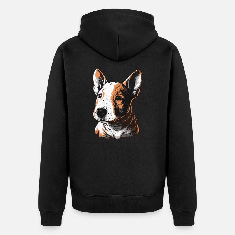 Chiot Bull Terrier - Veste à capuche bio Premium Unisexe - noir