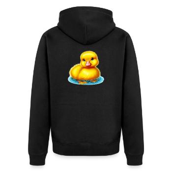 Caneton Canard Canard Canard - Veste à capuche bio Premium Unisexe - noir - Dos - Nico (187cm)