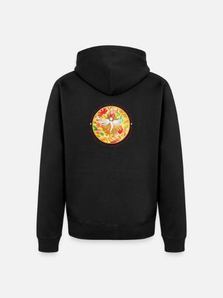 Anioł Jesiennej Energii - Sonja Ariel von Staden - Ekologiczna rozpinana bluza z kapturem Premium unisex - czarny