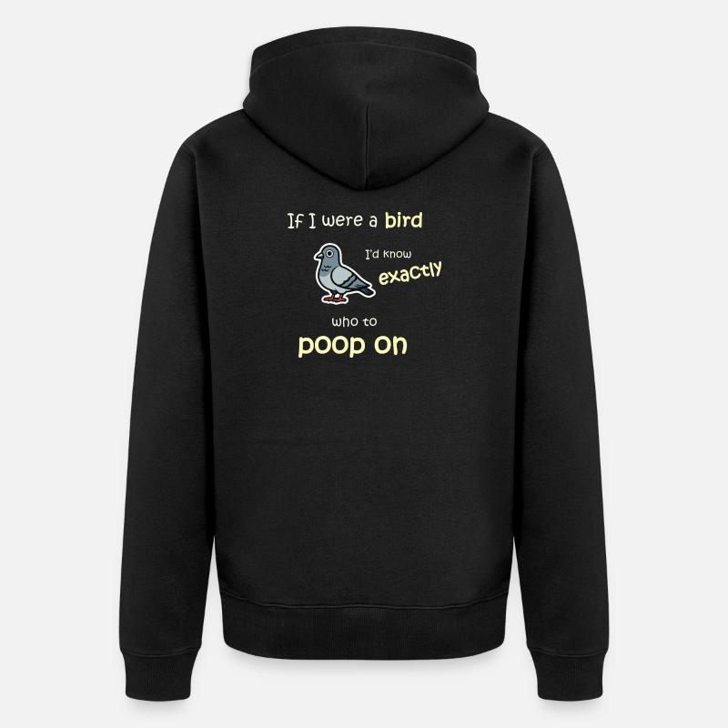 Mode oiseau - Activé - Veste à capuche bio Premium Unisexe - noir