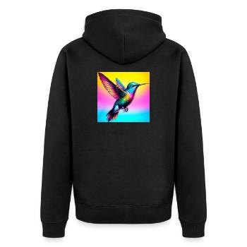 colibri - Veste à capuche bio Premium Unisexe - noir - Dos - Nico (187cm)