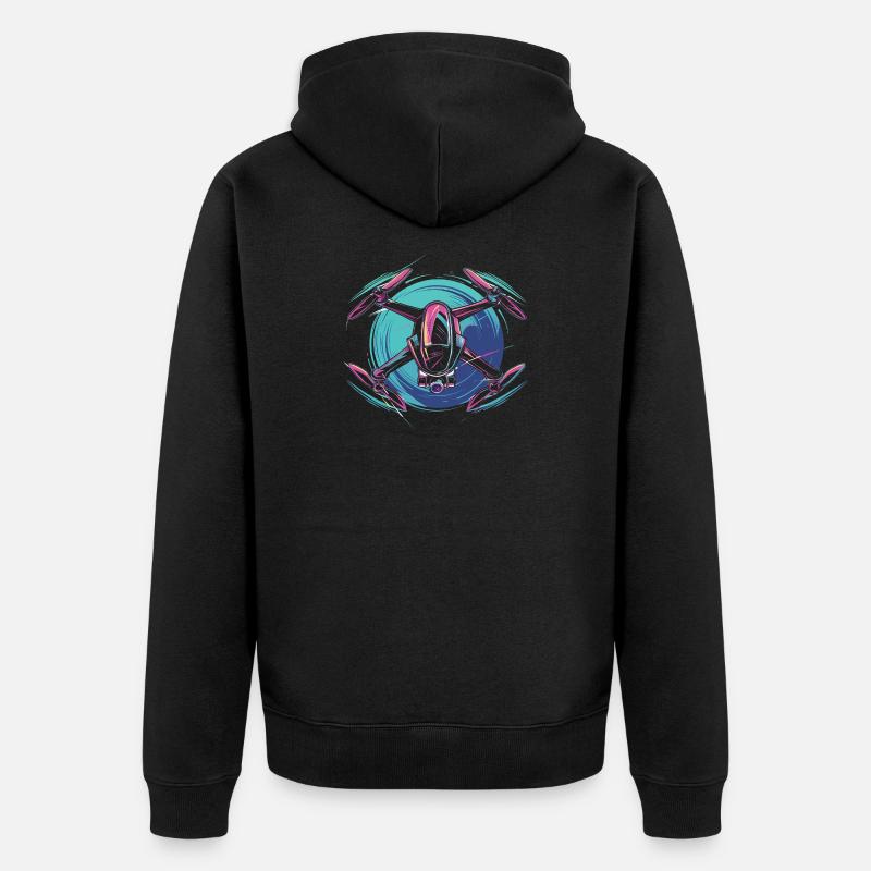 Drone dynamique - Veste à capuche bio Premium Unisexe - noir