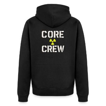 Stolz - Unisex Premium Bio Zip Hoodie - Schwarz - Hinten - Nico (187cm)