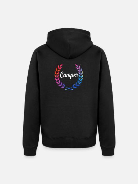 Camper Farblaurel Logo - Unisex Premium Bio Zip Hoodie - Schwarz