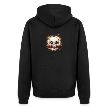 Éclaboussure de crâne de citrouille - Veste à capuche bio Premium Unisexe - noir - Dos - Nico (187cm)