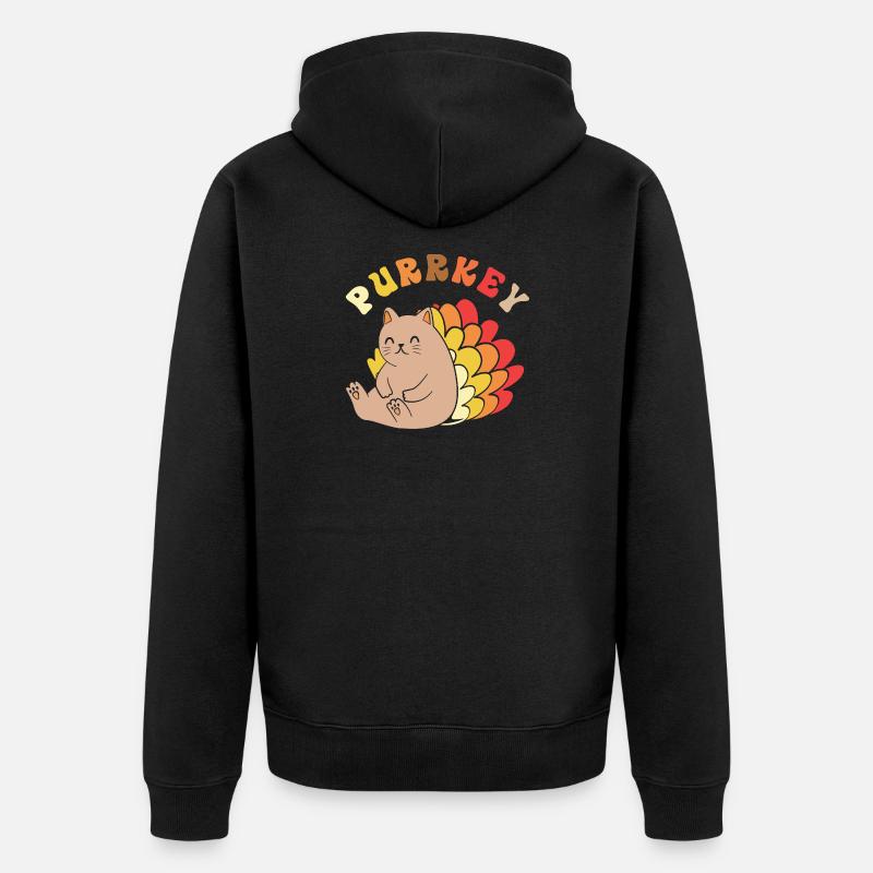 Thanksgiving Mama Mutter Oma Großmutter - Unisex Premium Bio Zip Hoodie - Schwarz