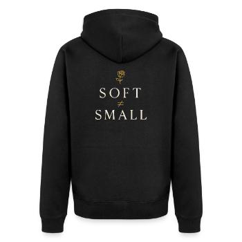 Elegant Feminine Lifestyle, Gentle - Unisex Premium Organic Zip Hoodie - black - Back - Nico (187cm)