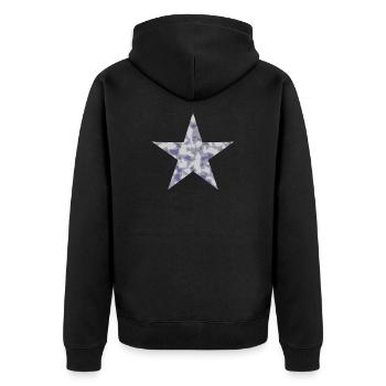 Camouflage d’Étoile - Veste à capuche bio Premium Unisexe - noir - Dos - Nico (187cm)