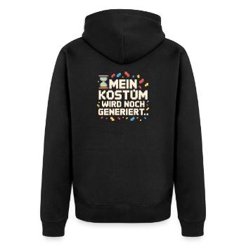 Kostüm Wird Noch Generiert Köln Karneval Fasching - Unisex Premium Bio Zip Hoodie - Schwarz - Hinten - Nico (187cm)