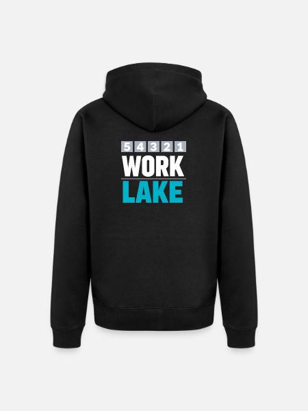 Lake Weekend Countdown To Sea Days - Unisex Premium Organic Zip Hoodie - black