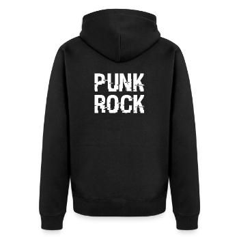 Typographie dégradée du punk rock - Veste à capuche bio Premium Unisexe - noir - Dos - Nico (187cm)