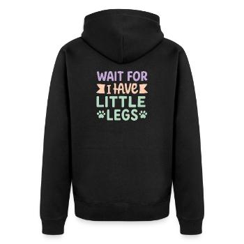 Le chien dit Humour Mème Humour, Drôle, petites jambes drôles - Veste à capuche bio Premium Unisexe - noir - Dos - Nico (187cm)