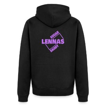 Lennas - Veste à capuche bio Premium Unisexe - noir - Dos - Nico (187cm)