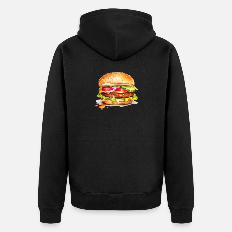 Burger - Veste à capuche bio Premium Unisexe - noir