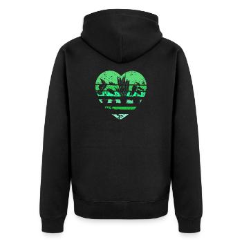 Jardin de fleurs succulentes amateur de plantes - Veste à capuche bio Premium Unisexe - noir - Dos - Nico (187cm)