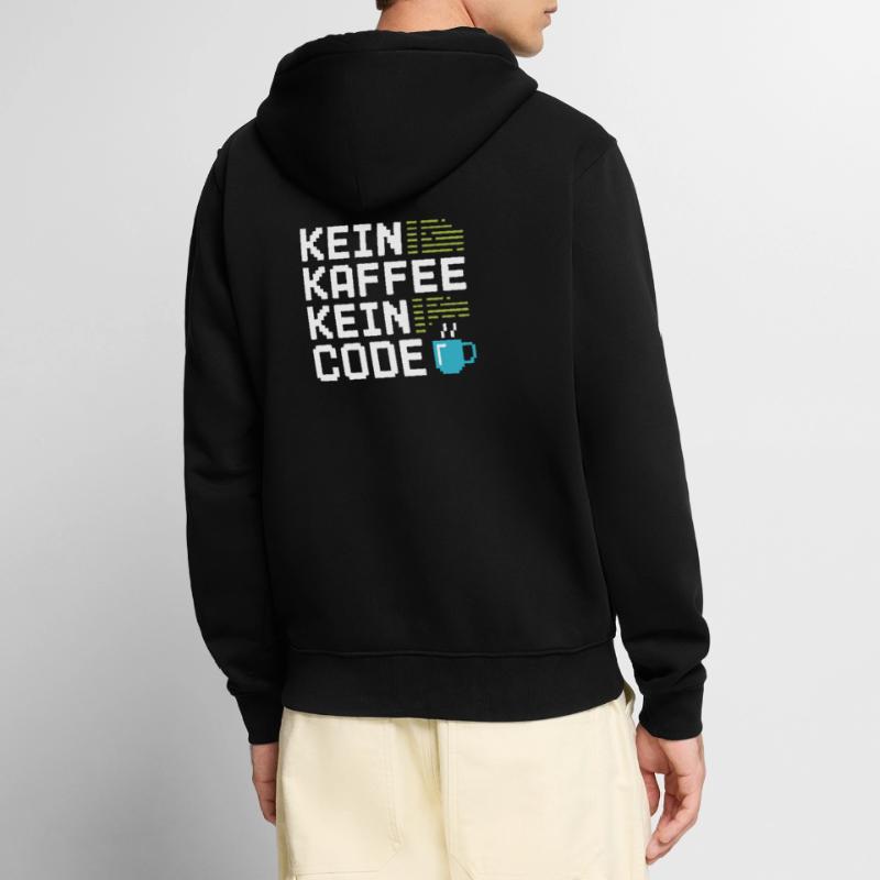 No Coffee No Code Programmeur Informaticien Veste à capuche bio Premium Unisexe