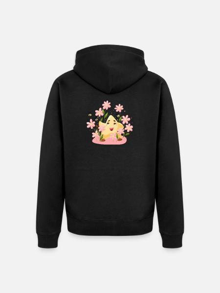 Twinki l'étoile et les fleurs - Veste à capuche bio Premium Unisexe - noir