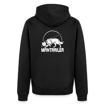 Chien de recherche BORDER Collie MANTRAILER - Veste à capuche bio Premium Unisexe - noir - Dos - Nico (187cm)