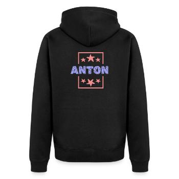 Anton - Veste à capuche bio Premium Unisexe - noir - Dos - Nico (187cm)